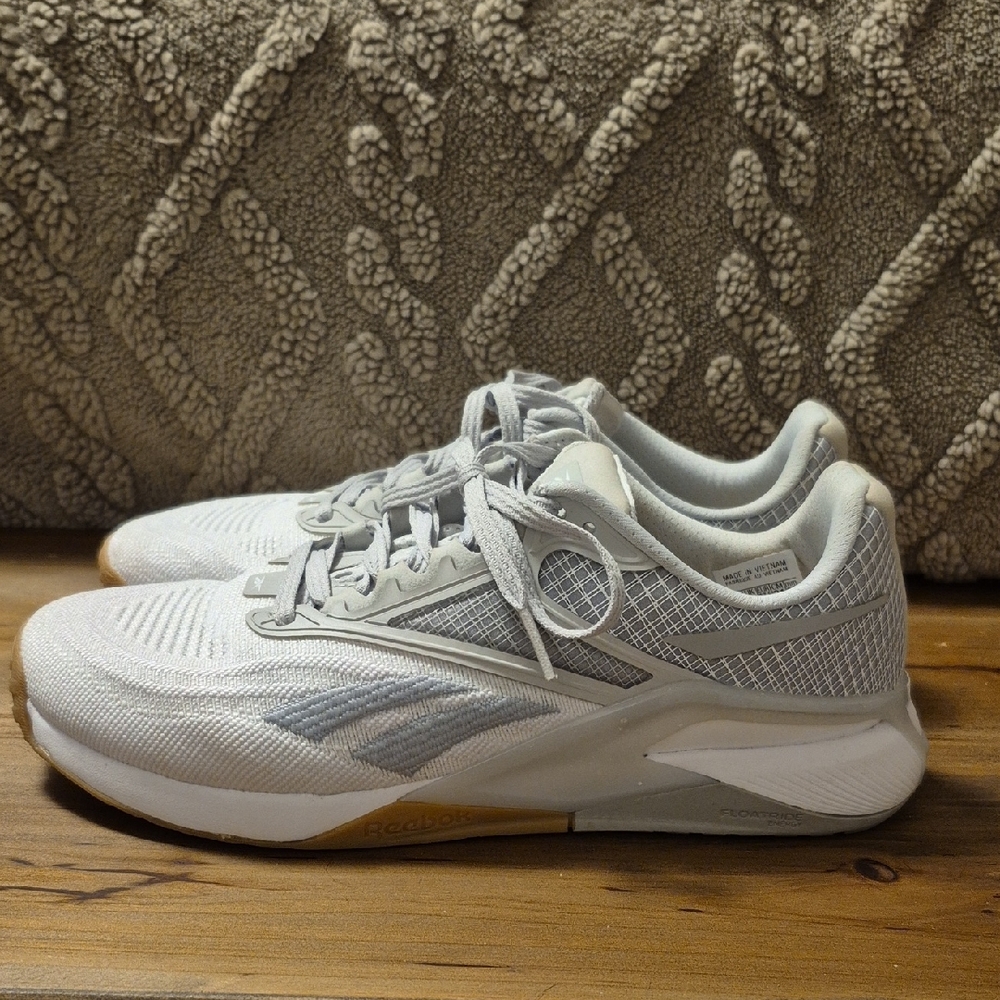 Reebok Light Gray and White Athletic Shoes